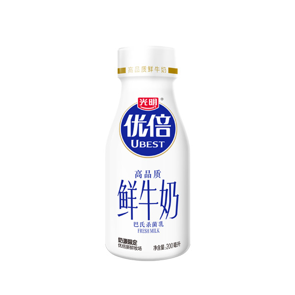 光明优倍小鲜瓶高品质鲜牛奶 200ml*8瓶【京津冀配送】