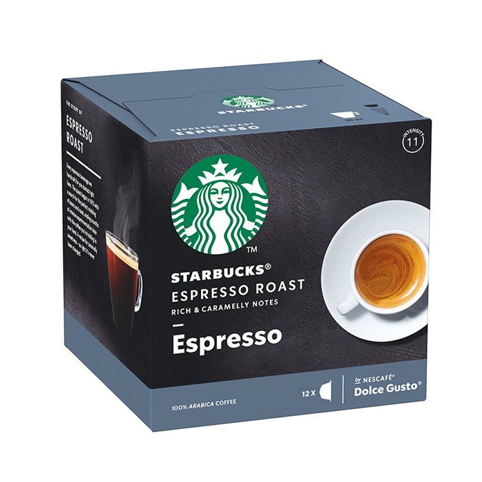 星巴克 Starbucks DG胶囊咖啡-意式浓缩（雀巢多趣酷思咖啡机适用）12颗/盒*3